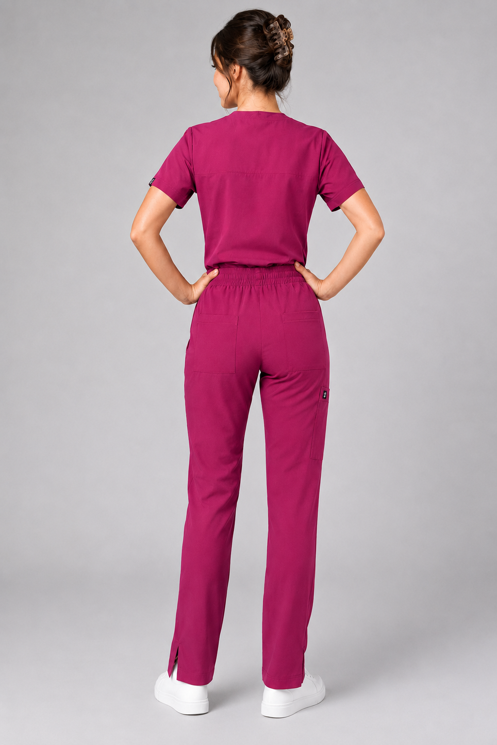 Plum Female Scrubs Trousers