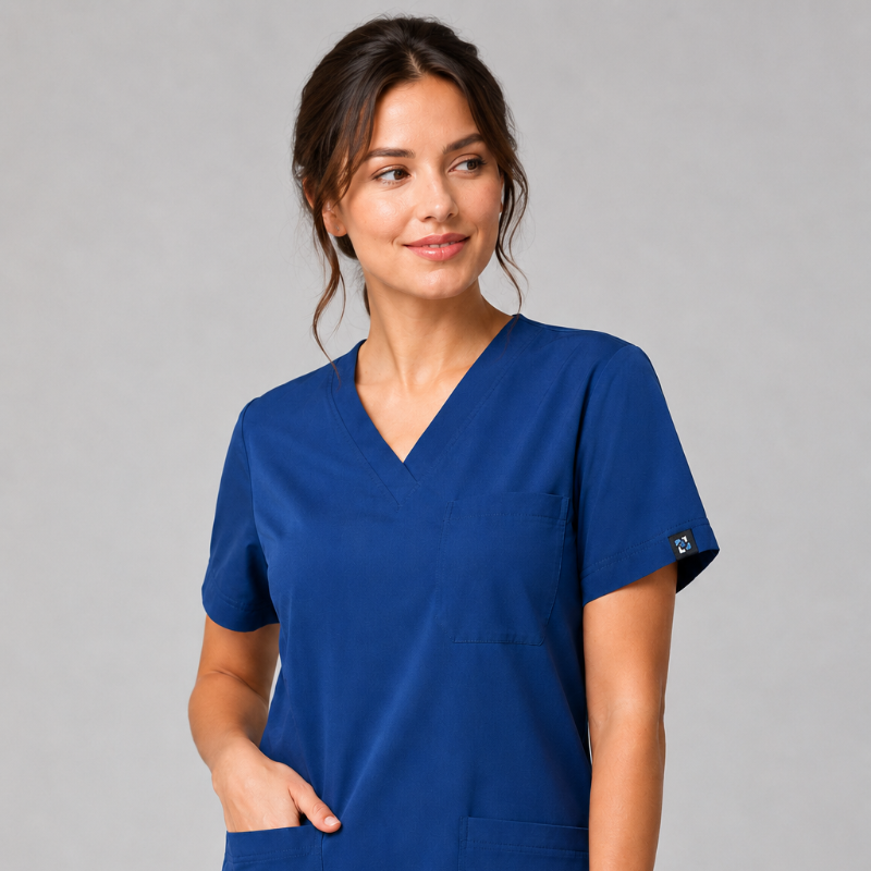 Azure Female Scrubs Top