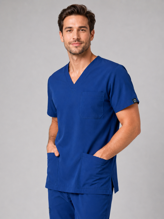 Azure Male Scrub Top