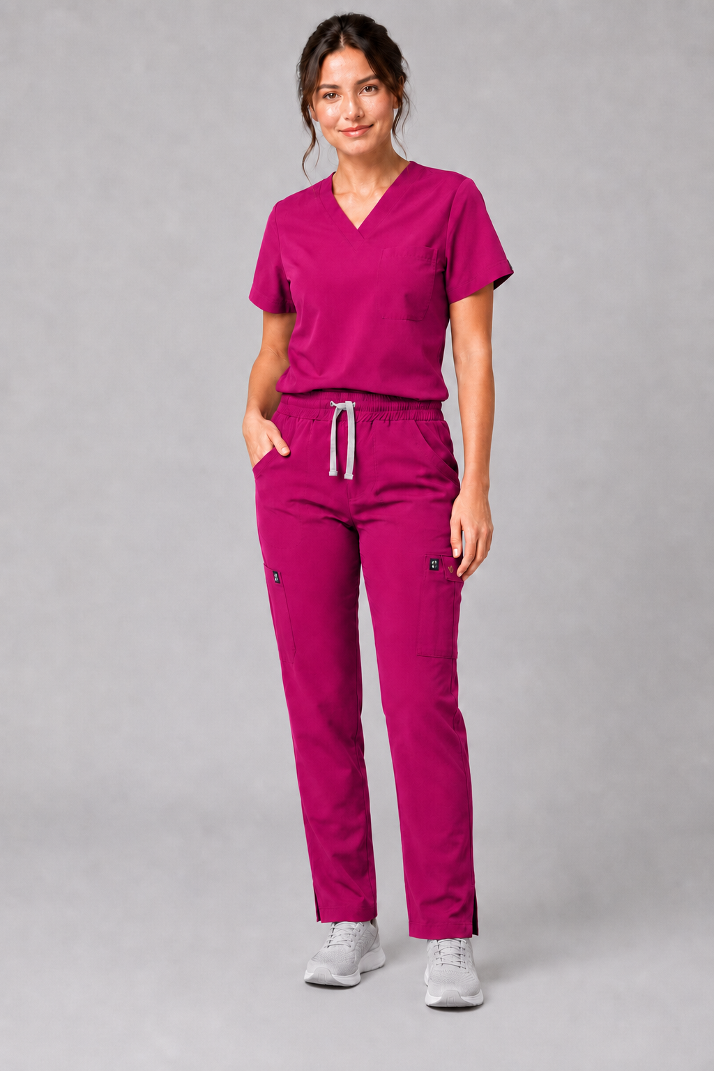 Plum Female Scrubs Trousers