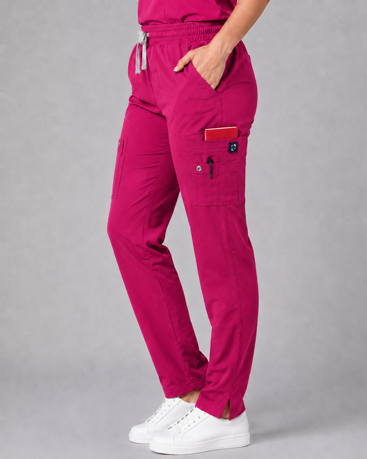 Plum Female Scrubs Trousers