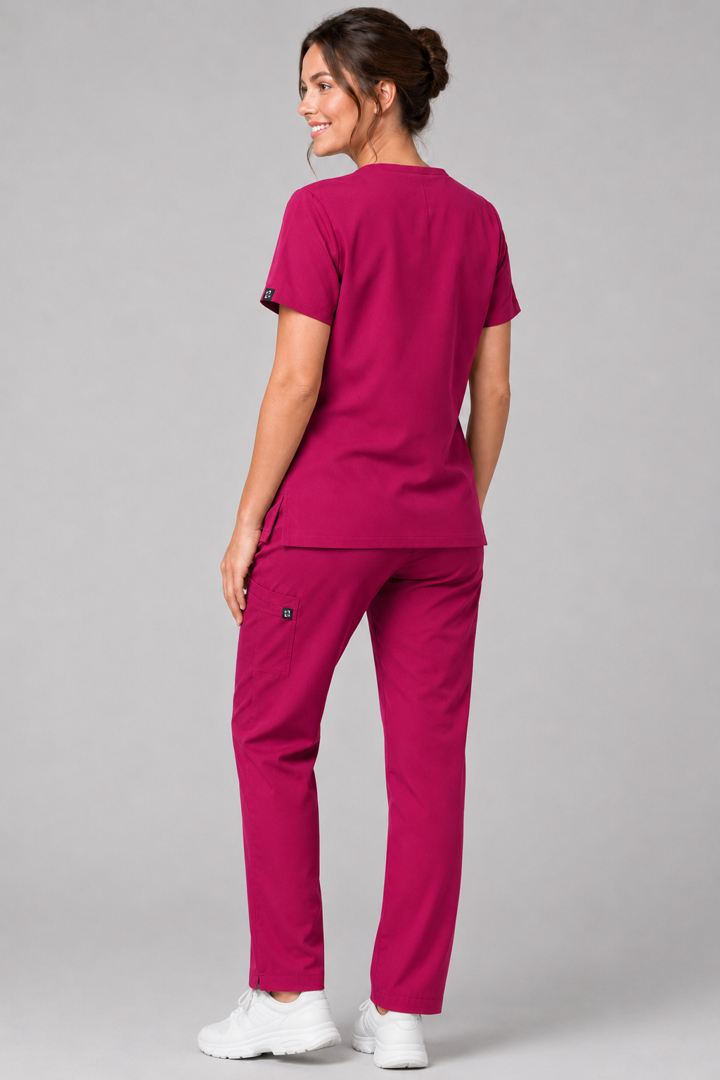 Plum Female Scrubs Top